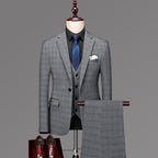 Posh Herren 3-teiliger Anzug Smart Fit Ein-Knopf-Smoking-Set Hochzeits- und Partykleid | 96031-A418