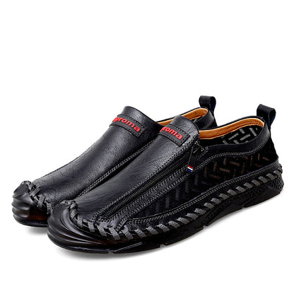 Mocassins décontractés pour hommes Mocassins Chaussures en cuir respirantes à fermeture éclair | 90888 