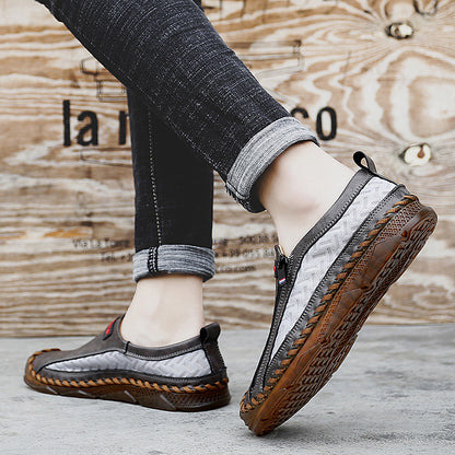 Mocassins décontractés pour hommes Mocassins Chaussures en cuir respirantes à fermeture éclair | 90888 