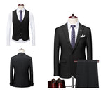 Posh Herren 3-teiliger Anzug Smart Fit Ein-Knopf-Smoking-Set Hochzeits- und Partykleid | 96031-A418