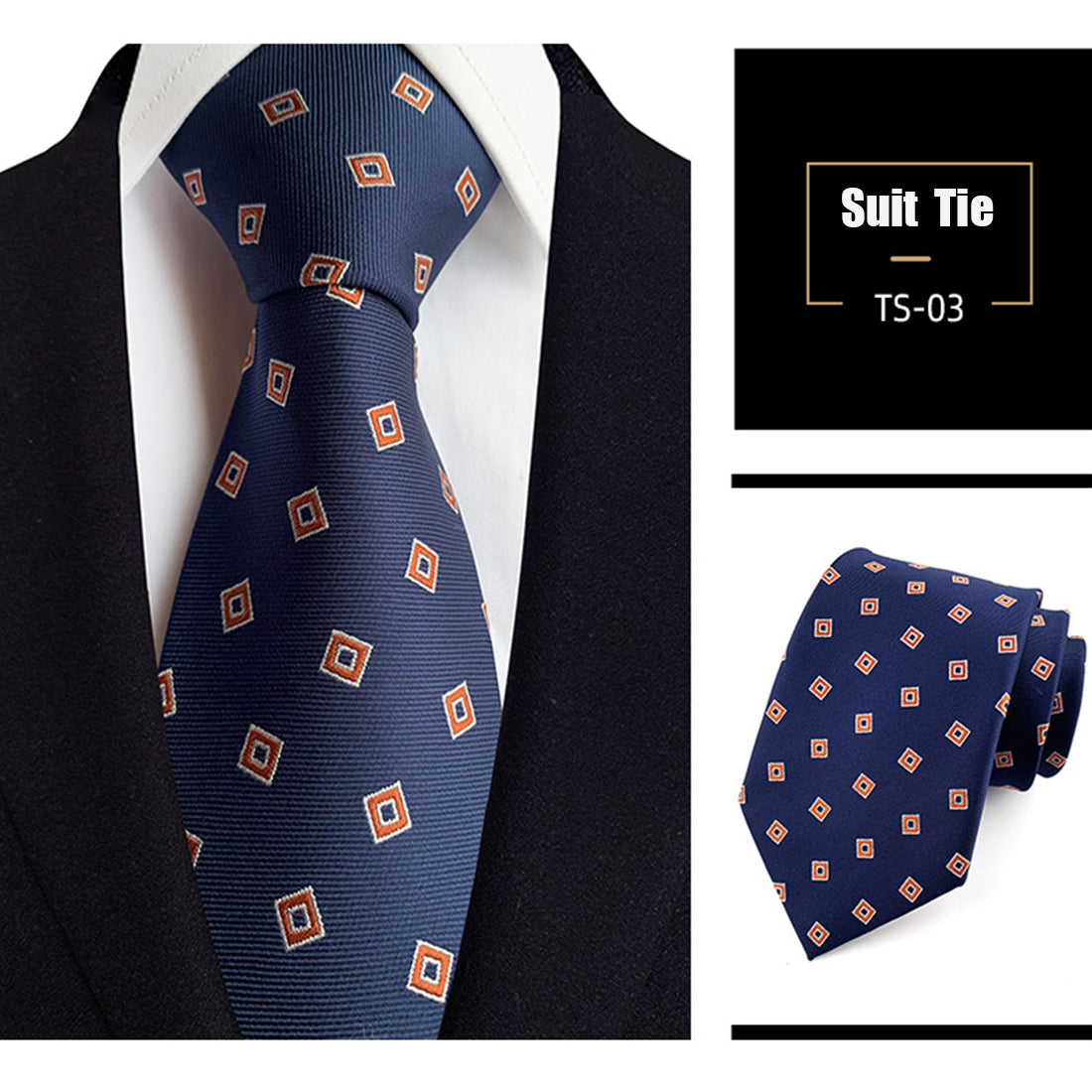 Jacquard-Seidenkrawatte, gewebt, klassischer britischer Stil, karierte Krawatten | TS1-22