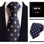 Jacquard-Seidenkrawatte, gewebt, klassischer britischer Stil, karierte Krawatten | TS1-22