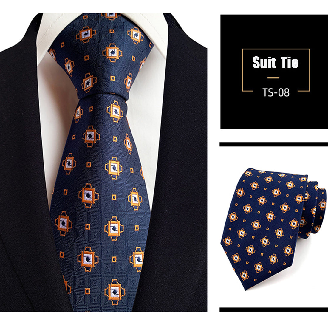 Jacquard-Seidenkrawatte, gewebt, klassischer britischer Stil, karierte Krawatten | TS1-22