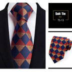 Jacquard-Seidenkrawatte, gewebt, klassischer britischer Stil, karierte Krawatten | TS1-22