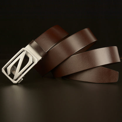 Ceinture à cliquet de qualité supérieure pour hommes en cuir véritable pleine fleur Ceintures réglables pour hommes 1 3/8" | GDTC014