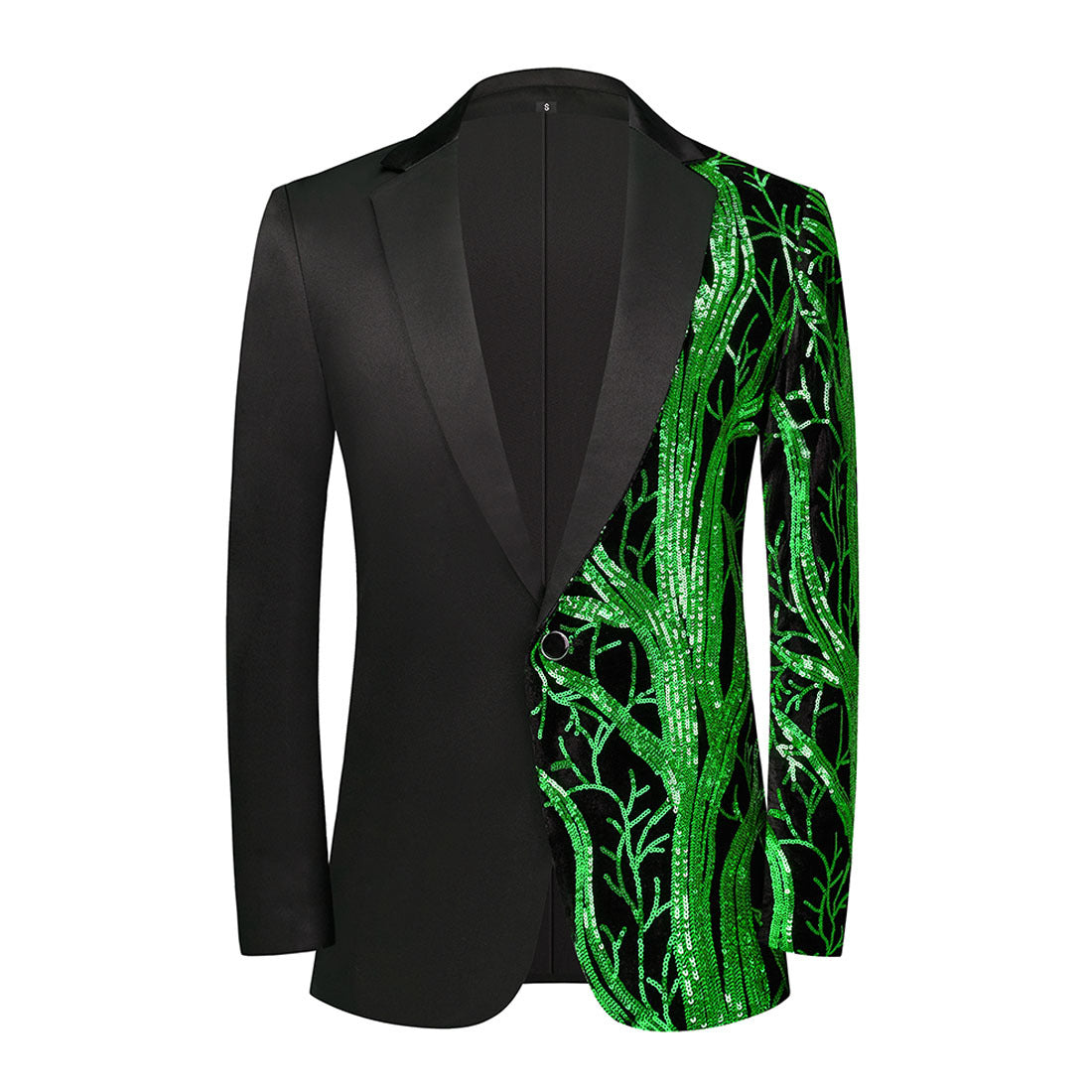 Herren Partyanzugjacke 1 Knopf Pailletten Prom Smoking Slim Fit Mantel | A101