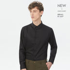 Herren Frühling Sommer Business Knitterfreie Einfarbige Maulbeerseidenhemden | SC-2210
