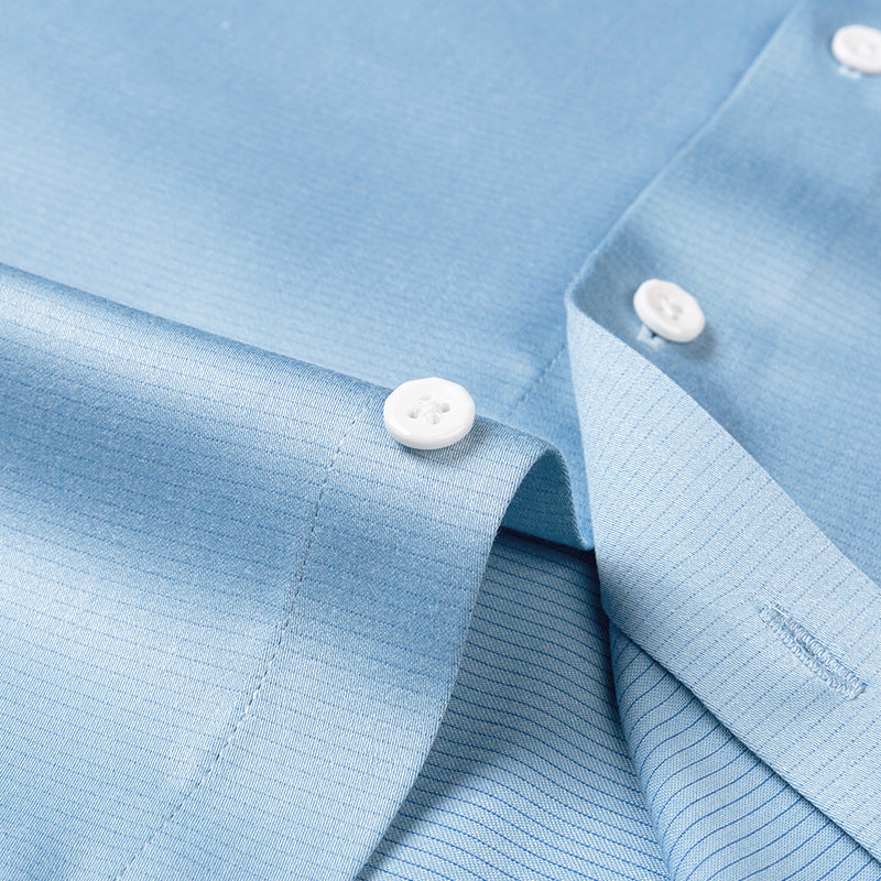 Herren Frühling Sommer Business Knitterfreie Einfarbige Maulbeerseidenhemden | SC-2210