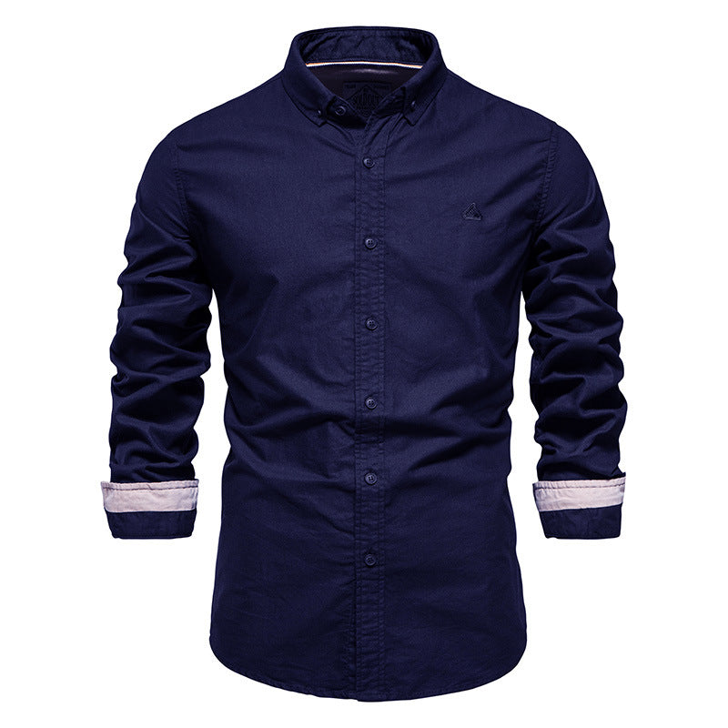 Camicia a maniche lunghe da uomo alla moda con risvolto sottile floreale | SH696