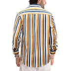 Lässige Langarm-Button-Down-Hemden für Herren mit Streifen | MC255371