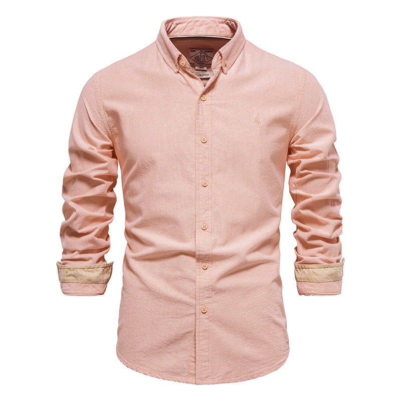 Camicia a maniche lunghe da uomo alla moda con risvolto sottile floreale | SH696