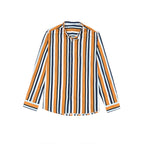 Lässige Langarm-Button-Down-Hemden für Herren mit Streifen | MC255371