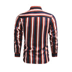 Lässige Langarm-Button-Down-Hemden für Herren mit Streifen | MC255371