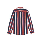 Lässige Langarm-Button-Down-Hemden für Herren mit Streifen | MC255371