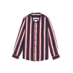Lässige Langarm-Button-Down-Hemden für Herren mit Streifen | MC255371