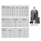 Herrenanzug Slim Fit mit Karomuster, 3-teilig, Einknopf, Business-Anzug für Hochzeiten und Bälle, Blazer, Smoking, Weste und Hose | 1727