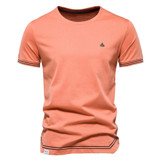 T-shirt a maniche corte con scollo a giro da uomo, stile business-TS185