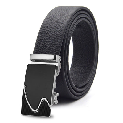 Ceinture à cliquet en cuir véritable pour homme avec boucle à clic automatique | DB-1