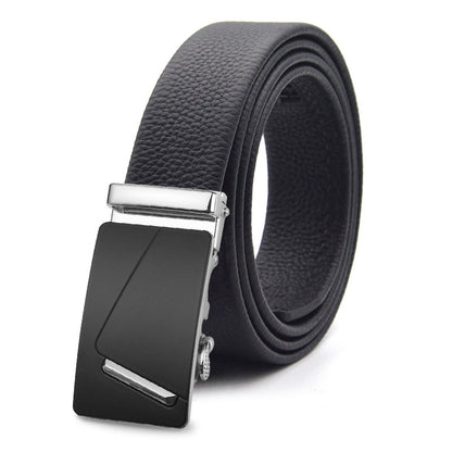 Ceinture à cliquet en cuir véritable pour homme avec boucle à clic automatique | DB-1