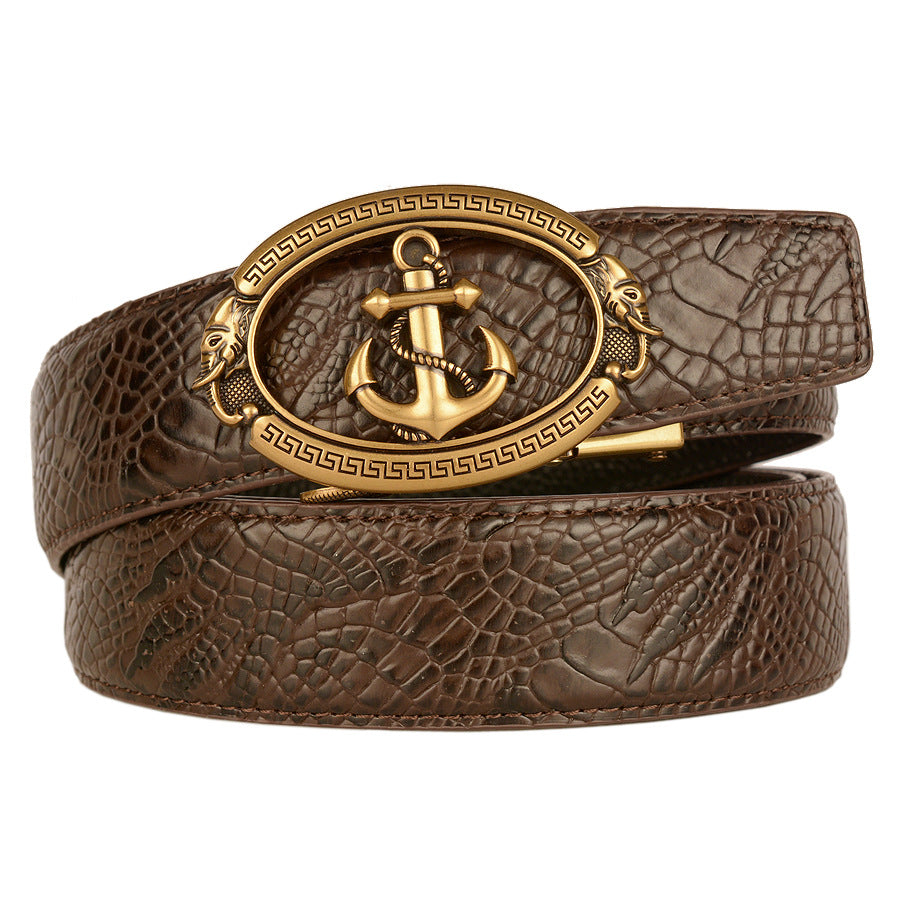 Verschiedene Designs | Herren-Ledergürtel mit automatischer Schnalle, nickelfrei, Luxusgeschenk