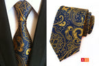 Herren-Krawatte mit Paisley-Blumenmuster, Seidenkrawatte für formelle Geschäftsfeiern | A039