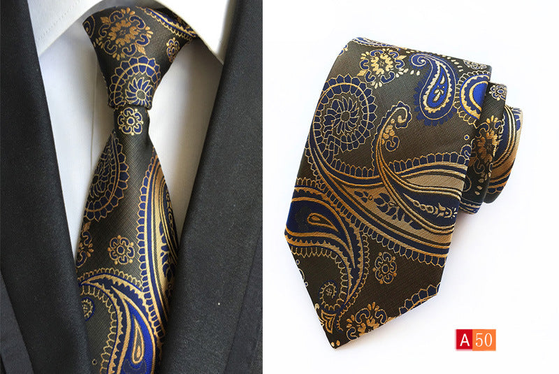 Herren-Krawatte mit Paisley-Blumenmuster, Seidenkrawatte für formelle Geschäftsfeiern | A039