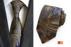 Herren-Krawatte mit Paisley-Blumenmuster, Seidenkrawatte für formelle Geschäftsfeiern | A039