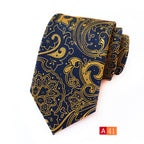 Herren-Krawatte mit Paisley-Blumenmuster, Seidenkrawatte für formelle Geschäftsfeiern | A039