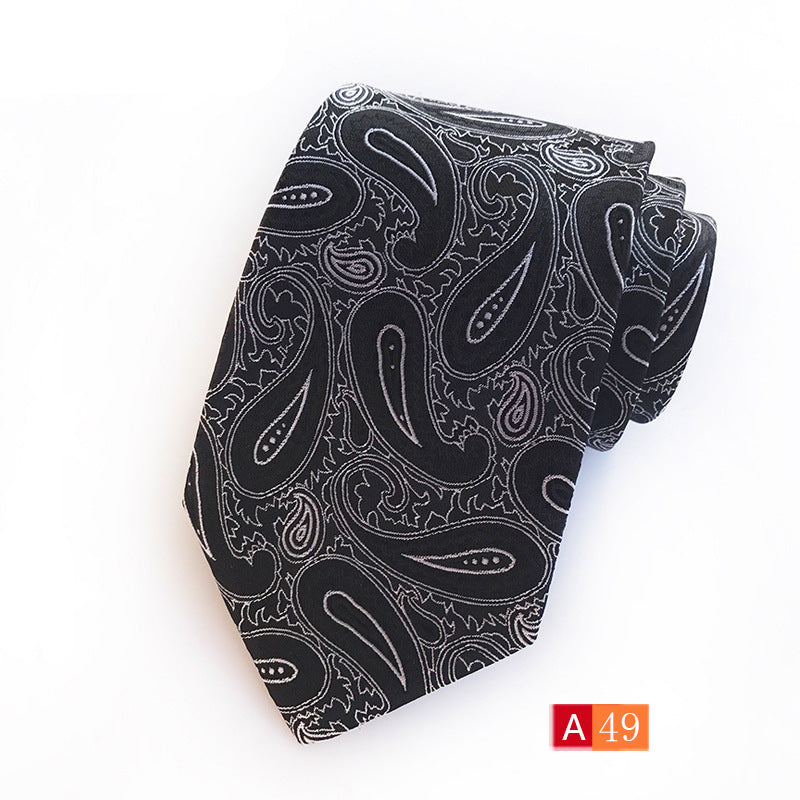 Herren-Krawatte mit Paisley-Blumenmuster, Seidenkrawatte für formelle Geschäftsfeiern | A039