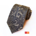 Herren-Krawatte mit Paisley-Blumenmuster, Seidenkrawatte für formelle Geschäftsfeiern | A039