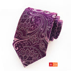 Herren-Krawatte mit Paisley-Blumenmuster, Seidenkrawatte für formelle Geschäftsfeiern | A039