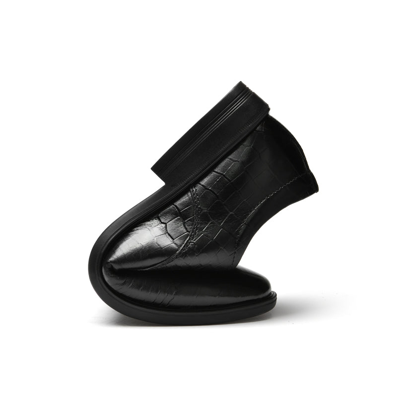 Exotische Herren Oxford-Schuhe aus echtem Leder mit Krokodilmuster-x2108