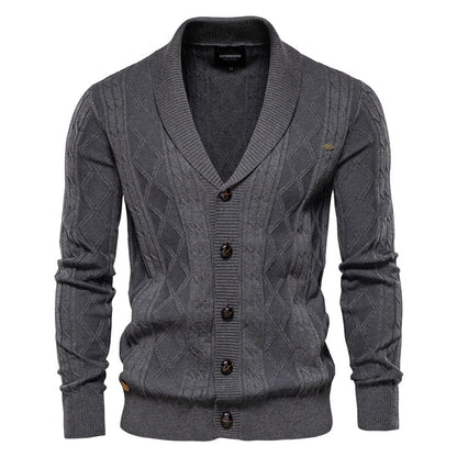 Mens Cable Knit Cardigan Sweater Casual Cardigans |Y168