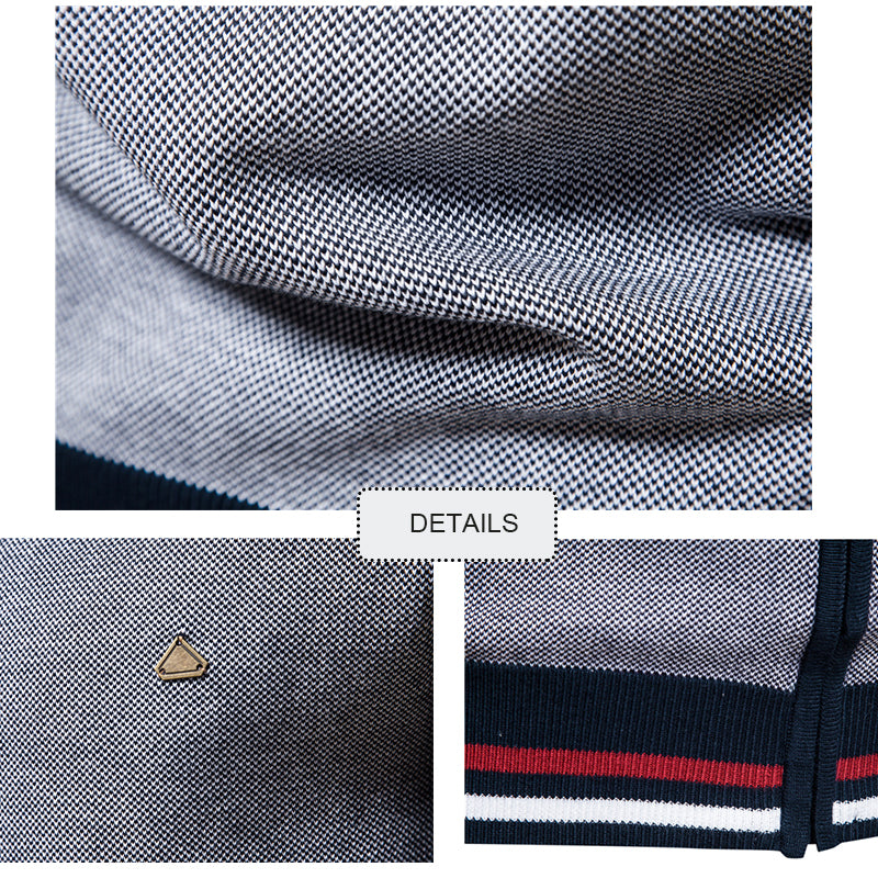 Lässiger Herren-Cardigan mit durchgehendem Reißverschluss und Taschen -Y200