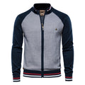 Lässiger Herren-Cardigan mit durchgehendem Reißverschluss und Taschen -Y200