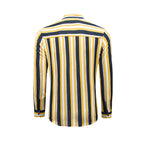 Lässige Langarm-Button-Down-Hemden für Herren mit Streifen | MC255371