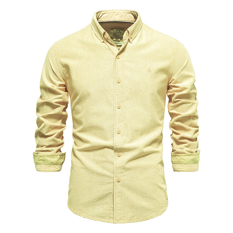 Camicia a maniche lunghe da uomo alla moda con risvolto sottile floreale | SH696