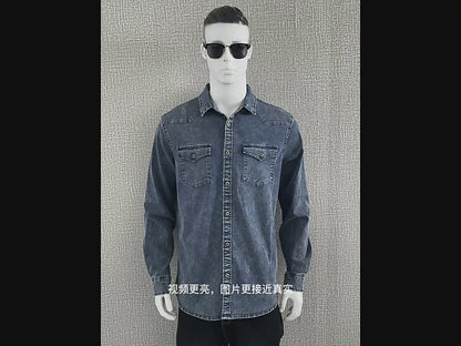 Light Denim Full Sleeves Shirts For Gents | 6012