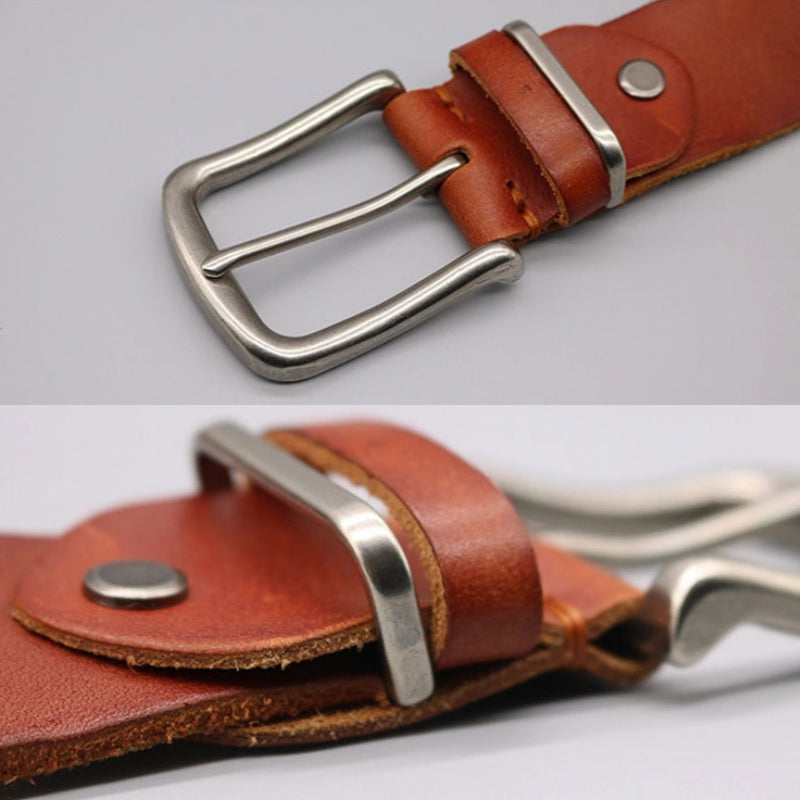 Echter Herren-Ledergürtel, 1 1/2" mit Vollnarbenleder | N8080 