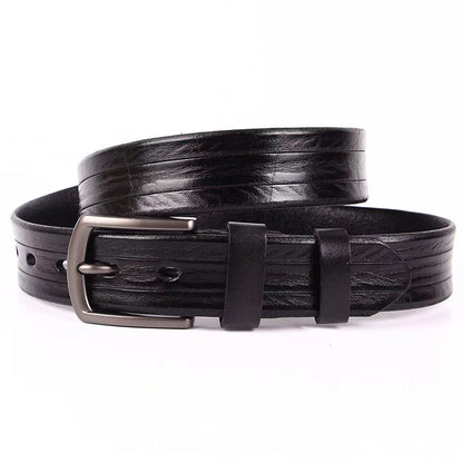 Men's Leather Belt 100% Full Grain Solid Genuine Leather Belt 1.3" Width |   N8100