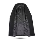 Klassischer Slim Fit Herren-Peacoat aus Wollmischung, zweireihig, mittellang | 1721