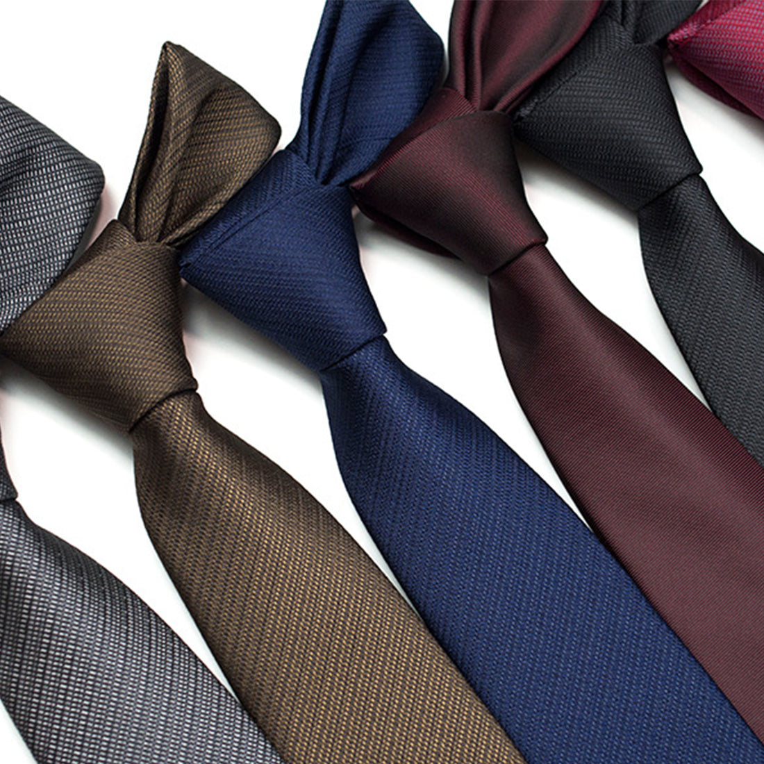 2,5 Zoll einfarbige Krawatten, Krawatten-Set, Business-Krawatte für formelle Anlässe, für Herren | ZYL