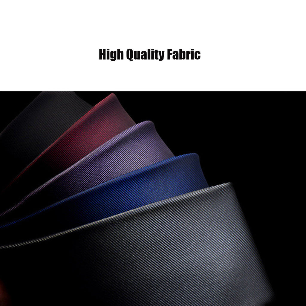 Klassische einfarbige seidige Krawatte mit Reißverschluss für Herren | LK02