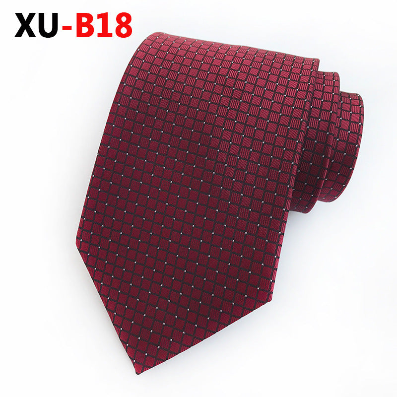 Men Ties Stripes Woven Silk Necktie For Formal Business Party |  XU-B