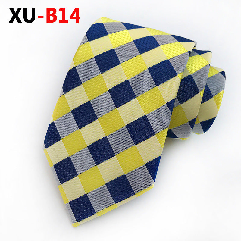 Men Ties Stripes Woven Silk Necktie For Formal Business Party |  XU-B