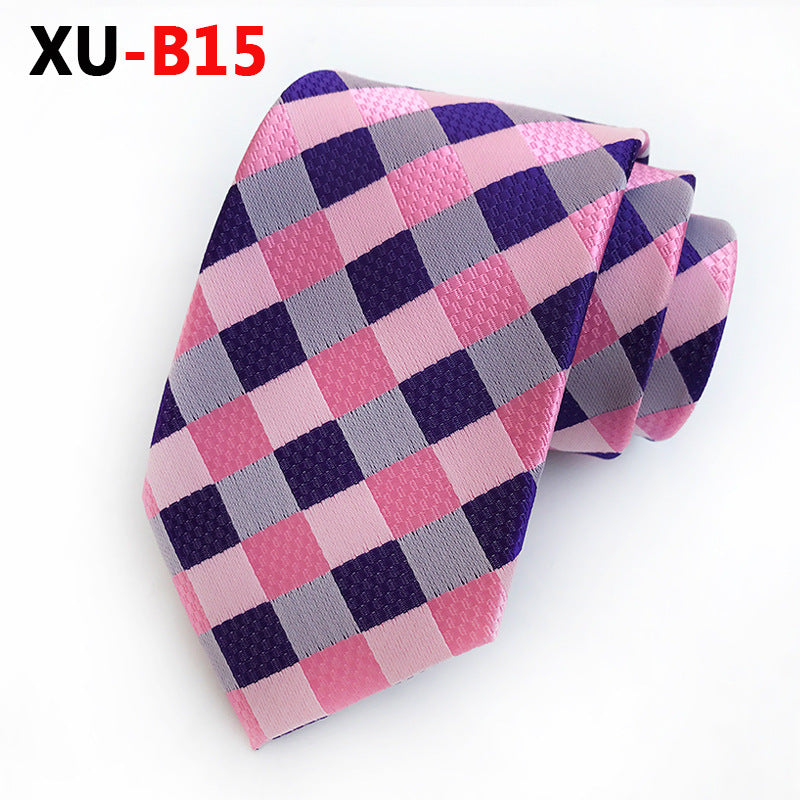 Men Ties Stripes Woven Silk Necktie For Formal Business Party |  XU-B