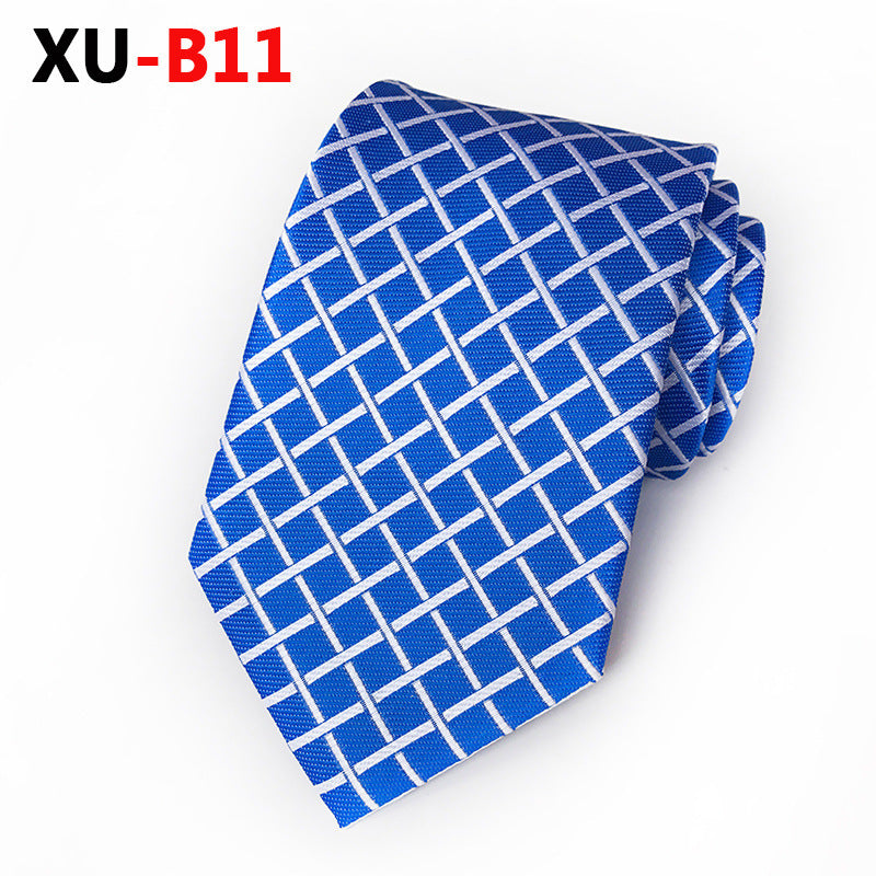 Men Ties Stripes Woven Silk Necktie For Formal Business Party |  XU-B