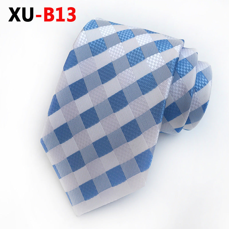 Men Ties Stripes Woven Silk Necktie For Formal Business Party |  XU-B