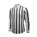 Lässige Langarm-Button-Down-Hemden für Herren, gestreifte Baumwollhemden für Herren | MC255371-1