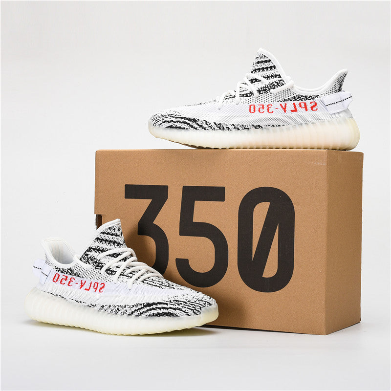 Unisex 350V Boost Trainer Sport Workout Schuhe Amerikanische Sneakers | Weiß &amp; Rot